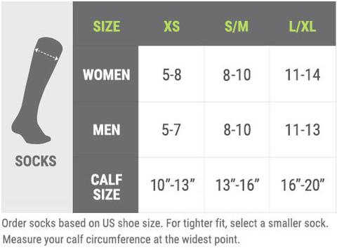 size-chart-socks - StrideBox